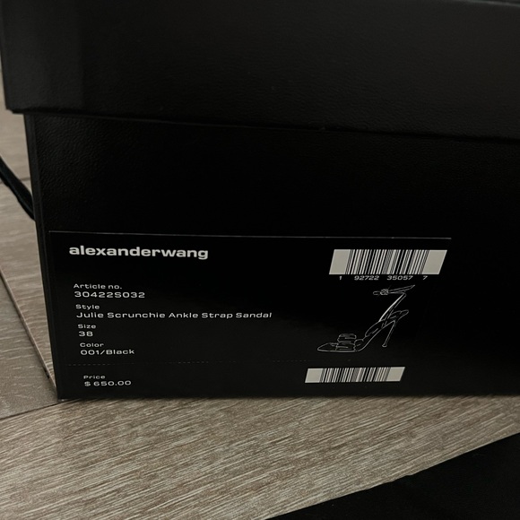 Alexander Wang Julie Scrunchie Strap Velvet Sandal - Picture 9 of 11